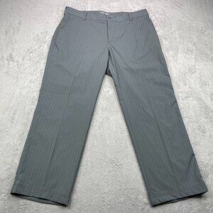 Nike Tour Performance Golf Pants Mens 35x28 Gray Pinstripe Stretch Straight Leg
